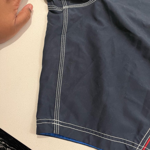 Speedo Mens Size Large Blue, Red, Netted Swimming Trunks Shorts - Picture 3 of 11